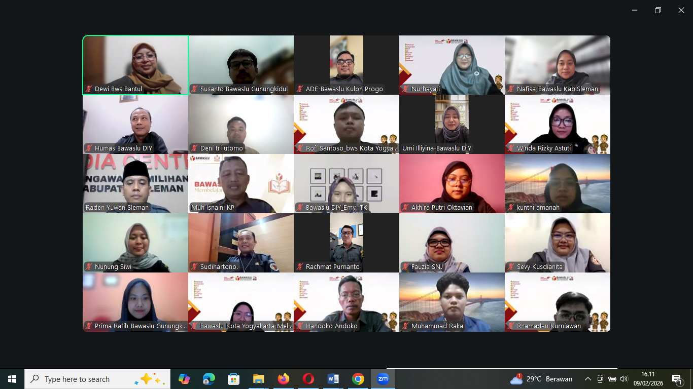 Kegiatan Rapat Koordinasi Melalui Zoom Meeting