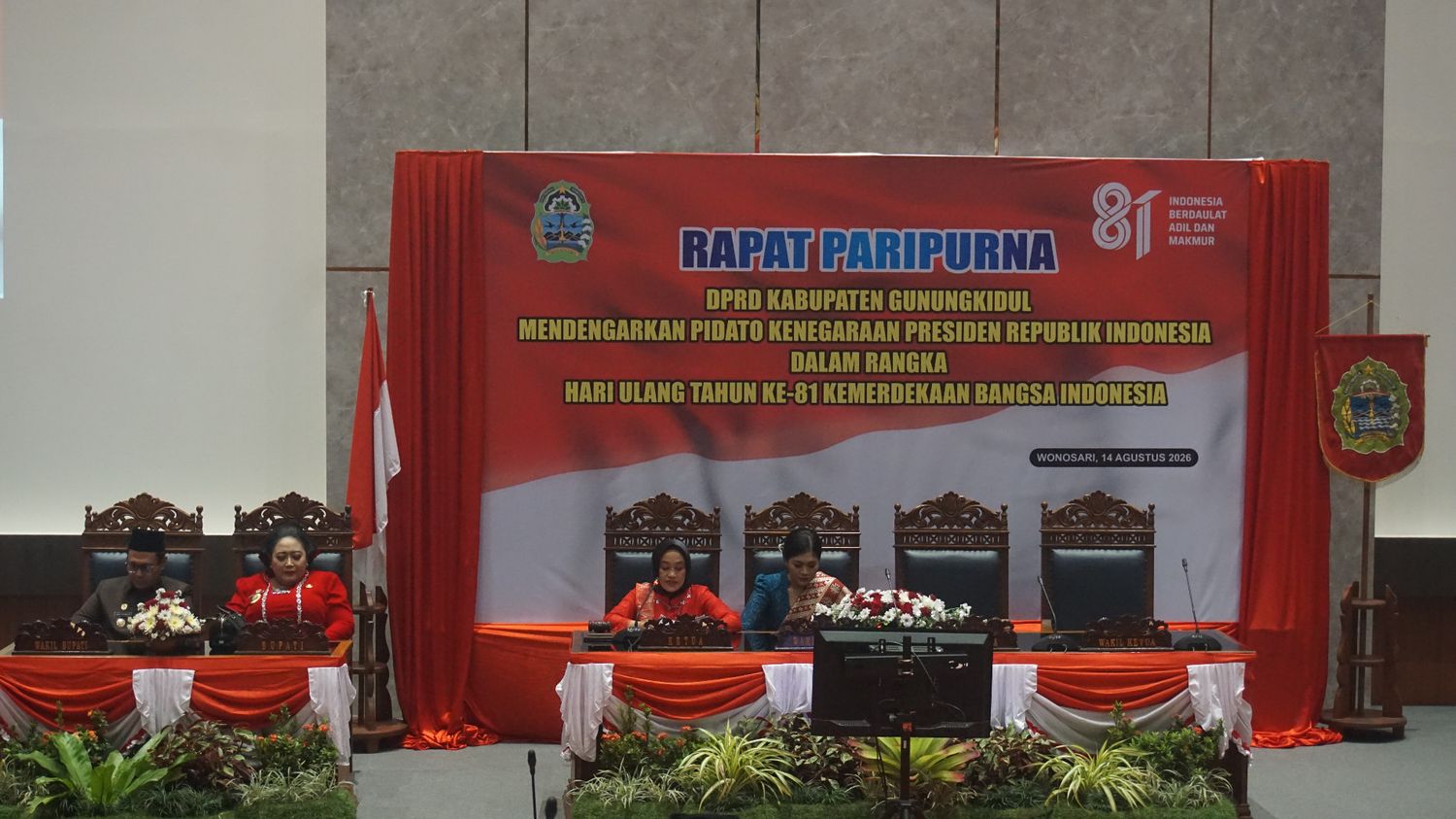 Rapat Paripurna di Gedung DPRD Kabupaten Gunungkidul