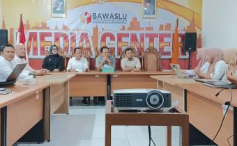 Rapat Koordinasi di Media Center Bawaslu Kabupaten Gunungkidul